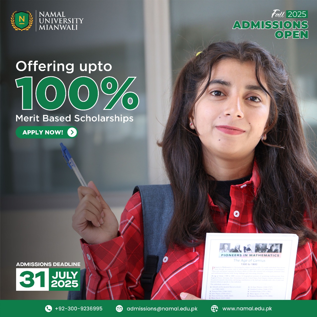 Admissions for Fall 2025 are now OPEN