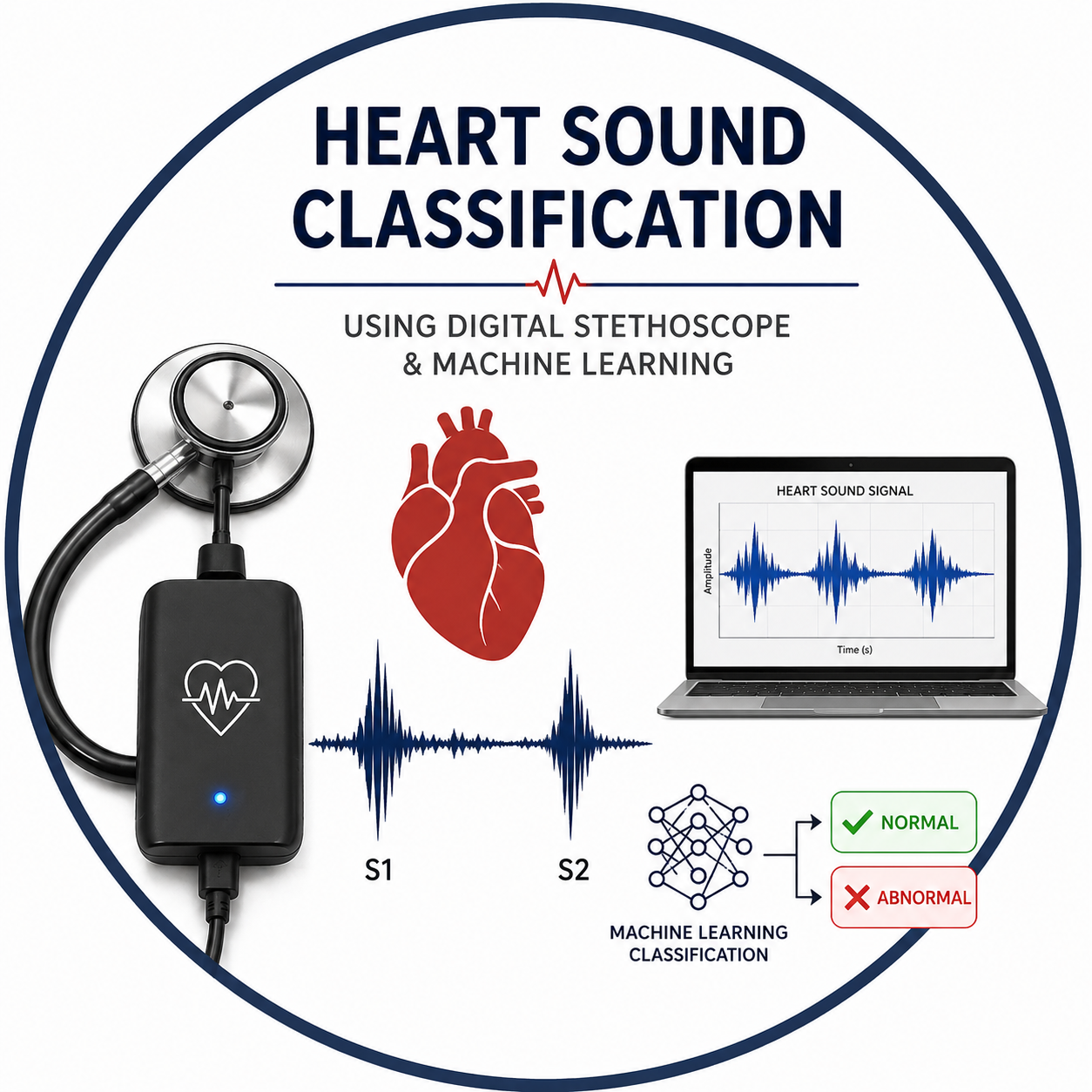 Embedded AI System for Real-Time Heart Sound Analysis