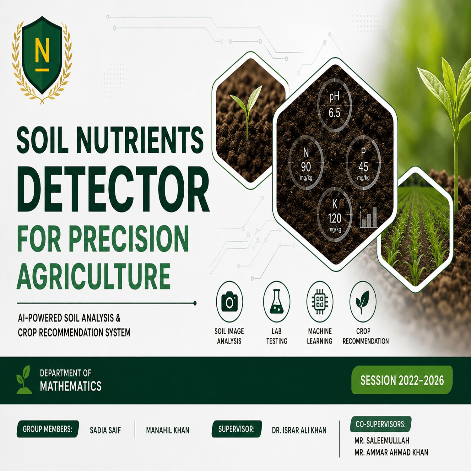 Soil nutrients detector for precision agriculture